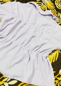 Lavender Cinched Waist Shirt