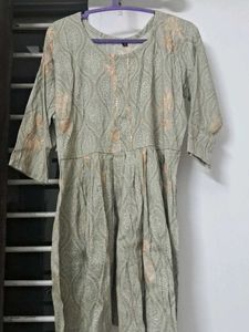 Elegant Green Printed Kurta