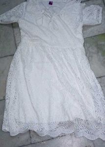 Elegant White Lace Dress