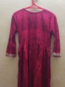 Elegant Maroon Velvet Kurta