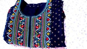 Embroidered Blue Kurta