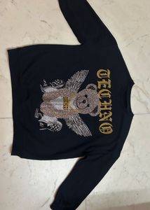 Stylish Bear Graphic Sweatshirt