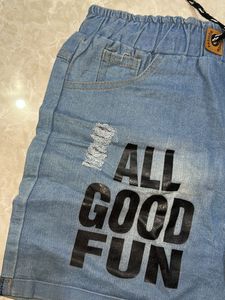 Denim Mickey Shorts - Size 28-30