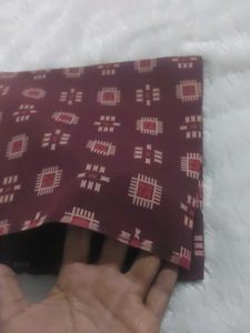 Brown &amp; Red Patterned Fabric