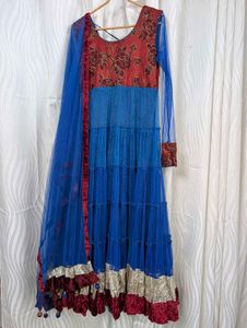 Anarkali Suit With Dupatta And Leggings