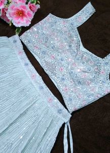 🆕🆕 PASTEL COLOUR Lehenga WITH CANCAN &amp; BLOUSE