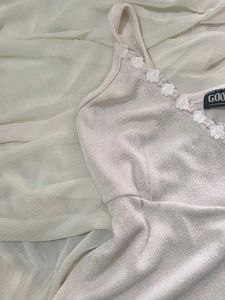 Cute Floral Trim Y2k Cami Top