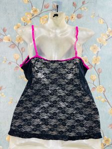 Y2k Black Mesh Cami
