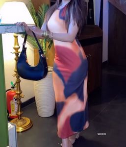 Abstract Print Midi Dress