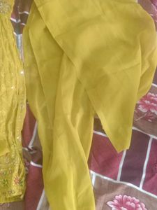 Yellow Embroidered Kurta Set