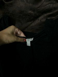 H&amp;M Black Shimmer Top