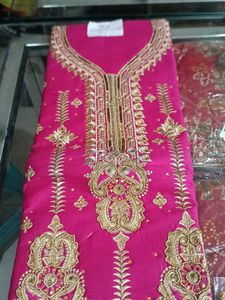 Pink &amp; Gold Embroidered Suit
