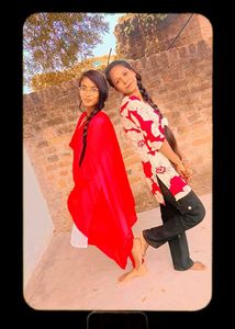 Red Dupatta with White Suit