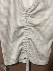 Ribbed V-Neck Crop Top