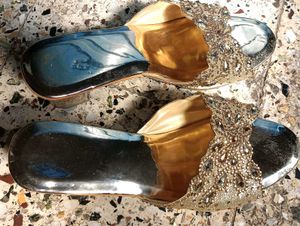 Sparkling Golden Embellished sandel👡