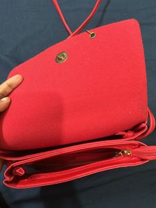 Red Kitty Sling Bag