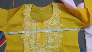Combo Chiknkari Kurti With Free Lining