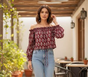 Boho Off-Shoulder Top