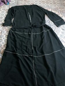 Elegant Black abaya with dupatta