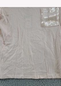 Dkny Womens Pocket Sequined T-Shirt