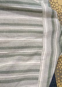 Striped Casual Green White Check Shirt