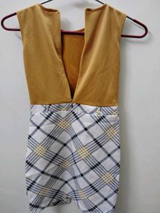 4-6 Year Girls Plaid Jumper Dress