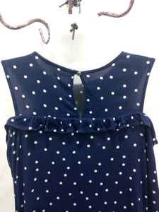 Polka Dot Cold Shoulder Top