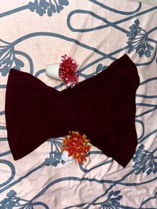 ✨ Maroon Slim-Fit Top ✨.SIZE-28-34