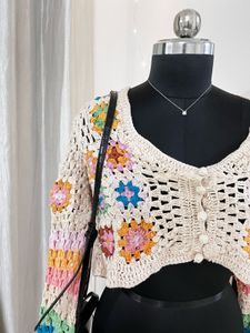 Multicoloured Crochet Top