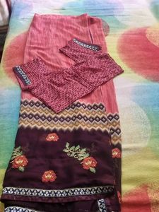 Elegant Embroidered Saree