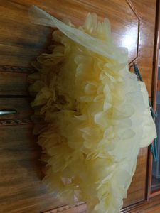 Yellow Floral Tulle Dress