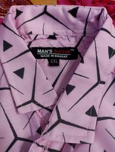 Pink Geometric Print Shirt