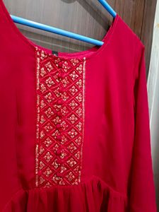 Red Naira Kurta