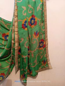 Green Chiffon Saree