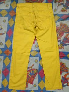 Vibrant Yellow Slim Fit Pants
