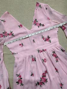 Pink Embroidered Dress