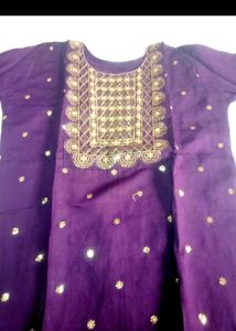 Purple Embroidered Salwar Kameez Suit