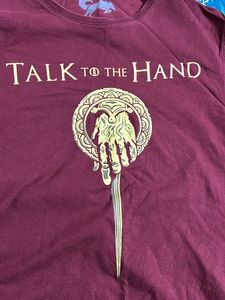 Talk To The Hand T-shirt By Redwolf | Casual Tee