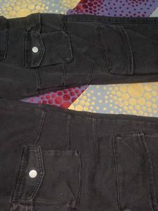Black Cargo Jeans
