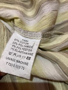 Striped Crinkled-Down Top