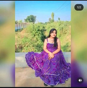 Purple Bandhani Lehenga Set