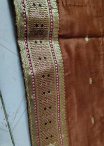 Brown Silk Blend Saree