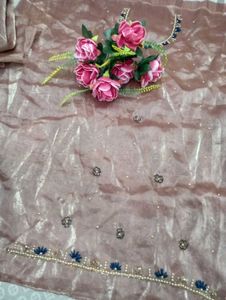 organza kurti brown 🤎 colour