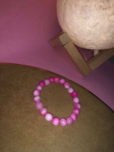 Real Pink Beaded Bracelet