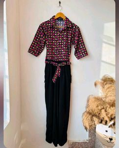 Patterned Top Jumpsuit
