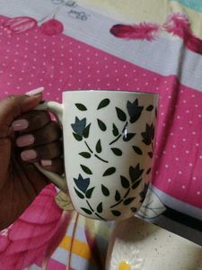 Charming Floral Ceramic Mugs (Set of 2)