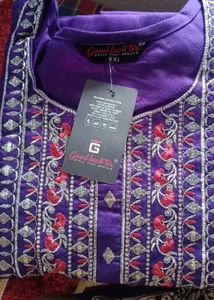 Embroidered Purple Kurta