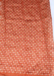 Orange Printed Saree