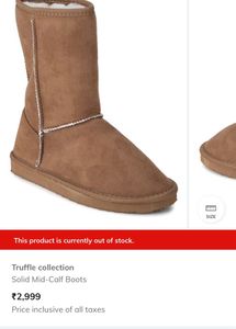 Brown Cozy Mid Calf Winter Boots