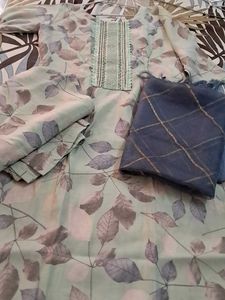 Pure Muslin  Suit   Soft Organza  Dupatta